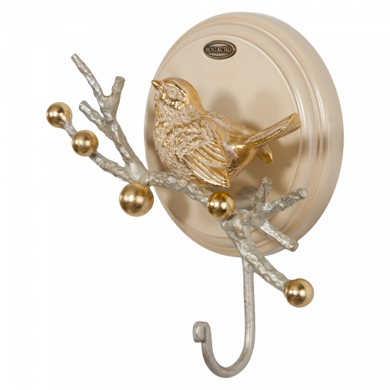 Декоративный настенный крючок Терра Айвори, подставка Айвори 25004 АС Bogacho
