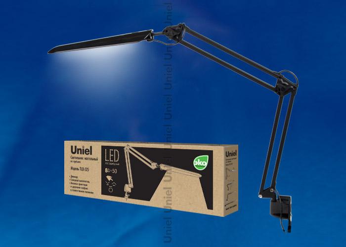 Настольная лампа Uniel на струбцине TLD-524 Black/8W/LED/500Lm/4500K/Dimmer