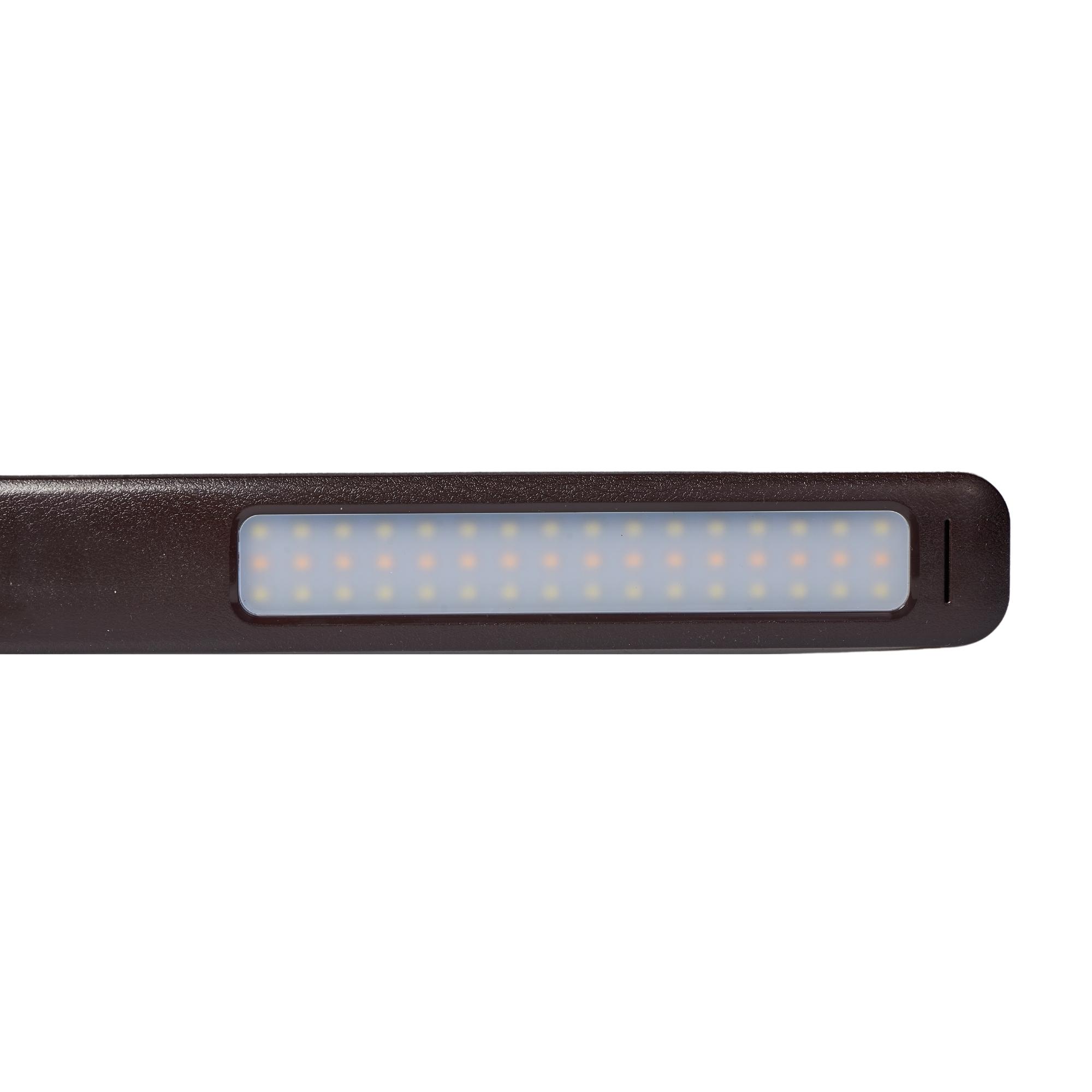Настольная лампа Uniel с сенсорным выключатетелем, часами, календарем, термометром TLD-551 Brown/LED/450Lm/3000-6000K/Dimmer/USB
