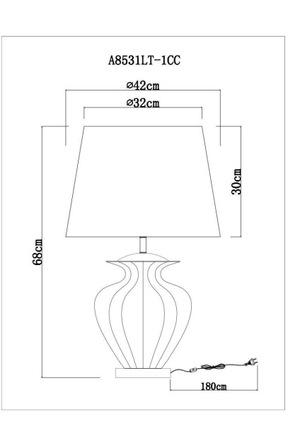 Настольная лампа Arte Lamp Sheldon A8532LT-1CC